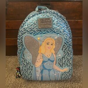 Loungefly Pinocchio's Blue Fairy Sequin Mini Backpack - NWT